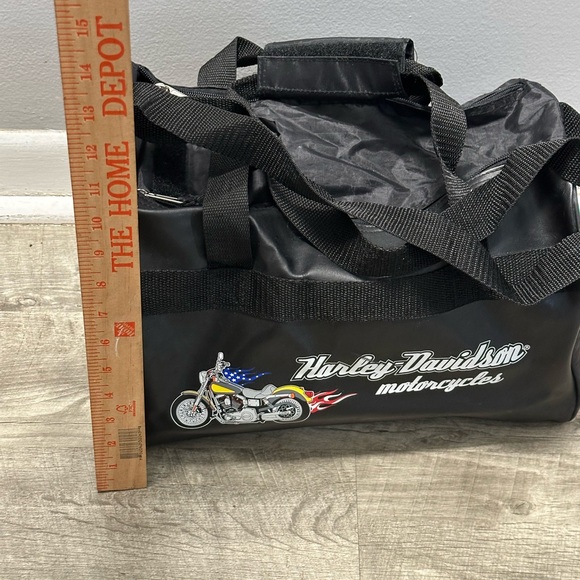 Vintage Harley-Davidson Motorcycles Duffle Bag - Size Large O/S - Black Nylon - Picture 4 of 6